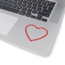 Load image into Gallery viewer, Softball Stitch Heart Sticker
