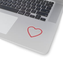 Load image into Gallery viewer, Softball Stitch Heart Sticker
