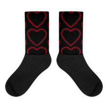 Load image into Gallery viewer, Softball Heart Socks - Black
