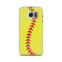 Load image into Gallery viewer, Softball Stitch Samsung Case - Yellow
