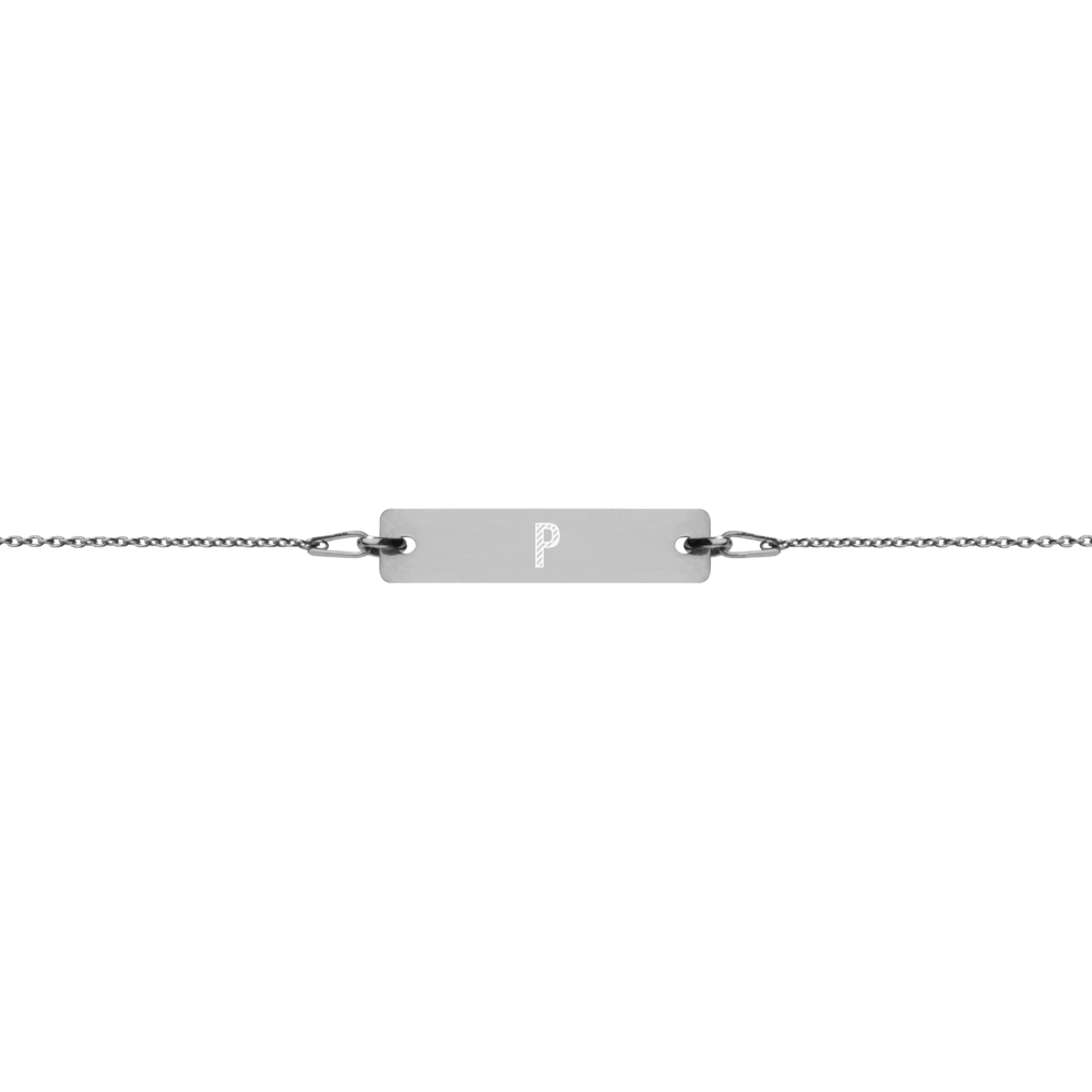 Engraved Bar Chain Bracelet - Pitcher
