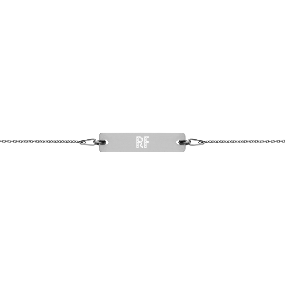 Engraved Bar Chain Bracelet - Right Field
