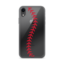 Load image into Gallery viewer, Softball Stitch iPhone Case - Clear
