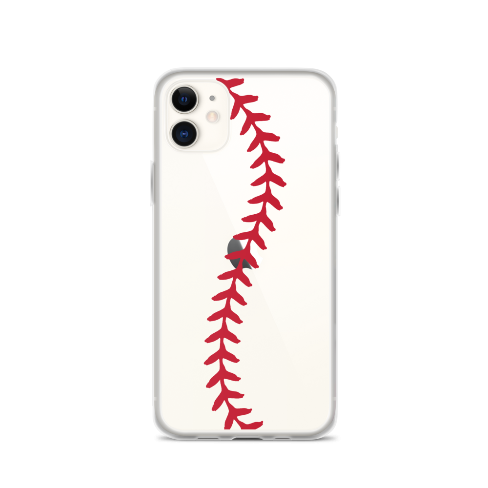 Softball Stitch iPhone Case - Clear