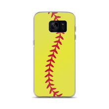 Load image into Gallery viewer, Softball Stitch Samsung Case - Yellow
